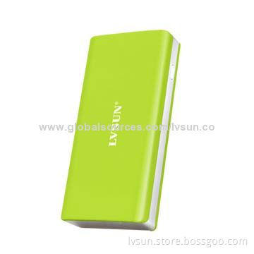 External Battery Charger, 10,000mAh High-capacity/Dual-USB Output/LED Flashlight/2.4A Current